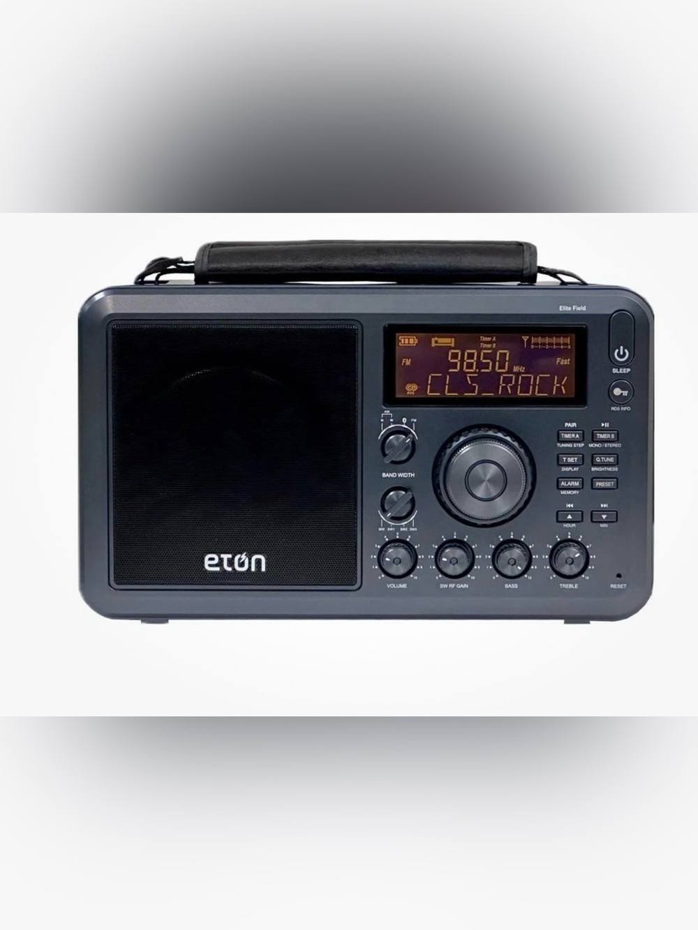 Eton Elite Field Radio | Bluetooth AM/FM Clock Radio | Shortwave Portable